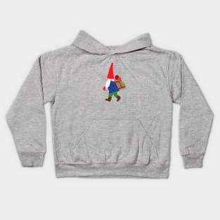 Gnome with a backpack of berries Kids Hoodie